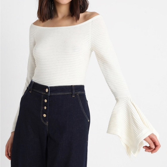 Marciano Binx Bell Sleeve Ivory Sweater - Picture 3 of 11